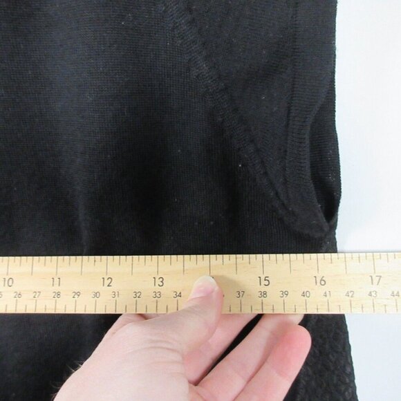Club Monaco Womens Sleeveless Top Black Wool Textured Luxury Blouse S 112 - Picture 10 of 12